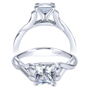 Taryn 14k White Gold Princess Cut Twisted Engagement Ring TE11888S4W4JJJ