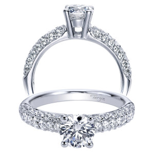 Taryn 14k White Gold Round Straight Engagement Ring TE3905W44JJ