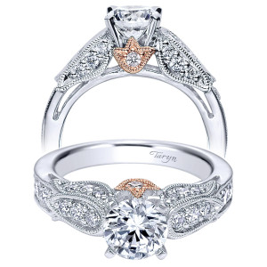 Taryn 14k White Gold Round Straight Engagement Ring TE4072T44JJ