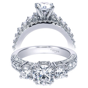 Taryn 14k White Gold Round Straight Engagement Ring TE4081W44JJ