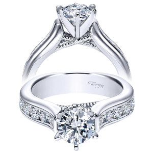 Taryn 14k White Gold Round Straight Engagement Ring TE4186W44JJ