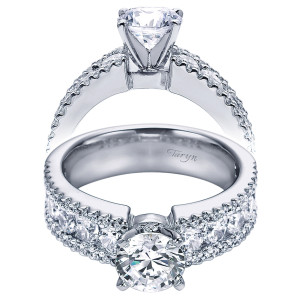Taryn 14k White Gold Round Straight Engagement Ring TE5262W44JJ
