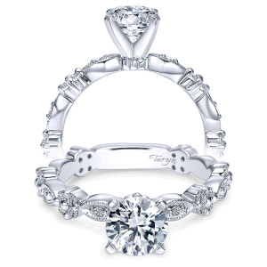 Taryn 14k White Gold Round Straight Engagement Ring TE5651W44JJ