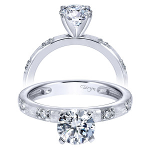 Taryn 14k White Gold Round Straight Engagement Ring TE5668W44JJ