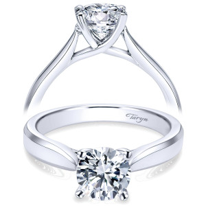 Taryn 14k White Gold Round Solitaire Engagement Ring TE6591W4JJJ