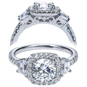 Taryn 14k White Gold Round Halo Engagement Ring TE7485W44JJ