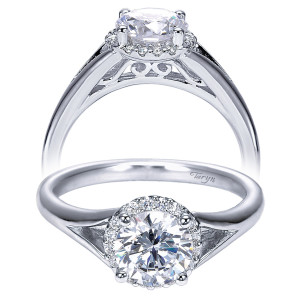 Taryn 14k White Gold Round Halo Engagement Ring TE7807W44JJ