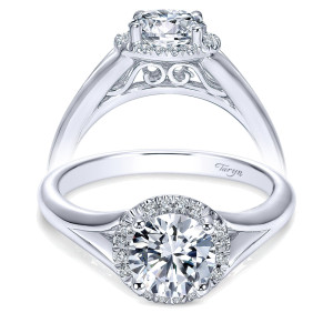 Taryn 14k White Gold Round Halo Engagement Ring TE7808W44JJ