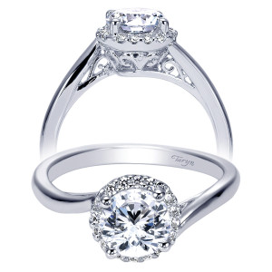 Taryn 14k White Gold Round Halo Engagement Ring TE7823W44JJ
