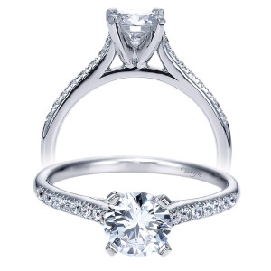 Taryn 14k White Gold Round Straight Engagement Ring TE7988W44JJ