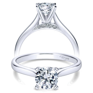 Taryn 14k White Gold Round Solitaire Engagement Ring TE8012W44JJ