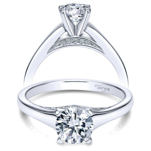 Taryn 14k White Gold Round Solitaire Engagement Ring TE8013W44JJ