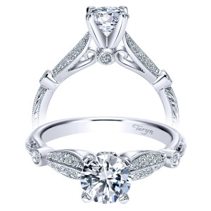 Taryn 14k White Gold Round Straight Engagement Ring TE8019W44JJ