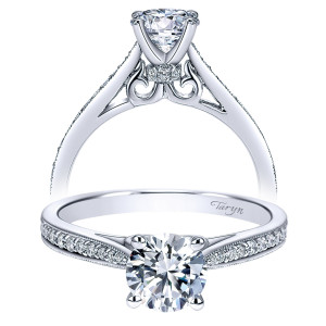 Taryn 14k White Gold Round Straight Engagement Ring TE8021W44JJ