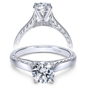 Taryn 14k White Gold Round Solitaire Engagement Ring TE8046W44JJ