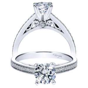 Taryn 14k White Gold Round Straight Engagement Ring TE8061W44JJ