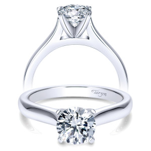 Taryn 14k White Gold Round Solitaire Engagement Ring TE8076W4JJJ