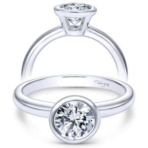 Taryn 14k White Gold Round Solitaire Engagement Ring TE8077W4JJJ