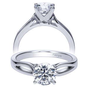 Taryn 14k White Gold Round Solitaire Engagement Ring TE8133W4JJJ