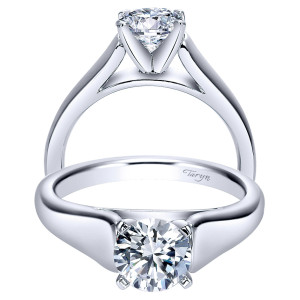 Taryn 14k White Gold Round Solitaire Engagement Ring TE8138W4JJJ