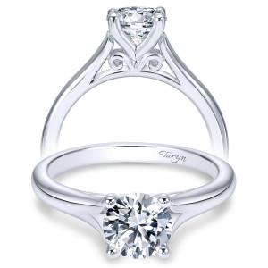 Taryn 14k White Gold Round Solitaire Engagement Ring TE8139W4JJJ