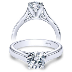 Taryn 14k White Gold Round Solitaire Engagement Ring TE8294W4JJJ