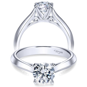 Taryn 14k White Gold Round Solitaire Engagement Ring TE8296W4JJJ
