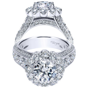 Taryn 18K White Gold Round Halo Engagement Ring TE8321W83JJ
