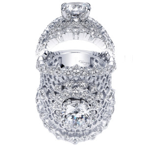 Taryn 18K White Gold Round Double Halo Engagement Ring TE8468W83JJ