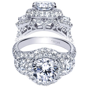 Taryn 18K White Gold Round Halo Engagement Ring TE8471W83JJ