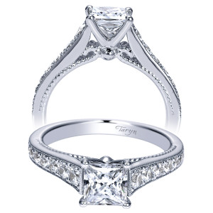Taryn 14k White Gold Round Straight Engagement Ring TE8608W44JJ
