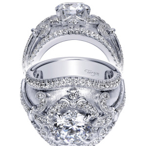 Taryn 18K White Gold Round Halo Engagement Ring TE8755W83JJ