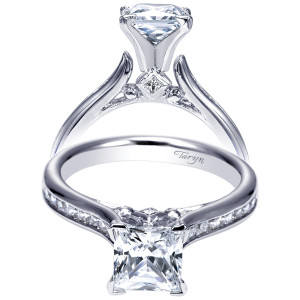 Taryn 14k White Gold Princess Cut Straight Engagement Ring TE8859W44JJ
