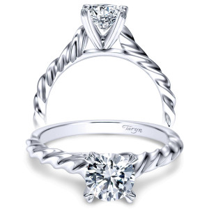 Taryn 14k White Gold Round Solitaire Engagement Ring TE8882W4JJJ