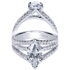 Taryn 14k White Gold Marquise Split Shank Engagement Ring TE8902W44JJ