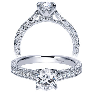 Taryn 14k White Gold Round Straight Engagement Ring TE8923W44JJ