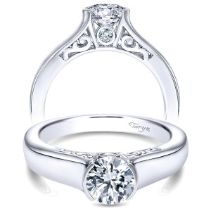 Taryn 14k White Gold Round Solitaire Engagement Ring TE9057W44JJ