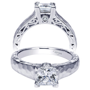 Taryn 14k White Gold Princess Cut Solitaire Engagement Ring TE9059W44JJ