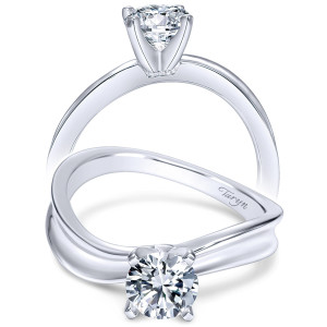Taryn 14k White Gold Round Solitaire Engagement Ring TE9086W4JJJ