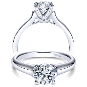 Taryn 14k White Gold Round Solitaire Engagement Ring TE9088W4JJJ