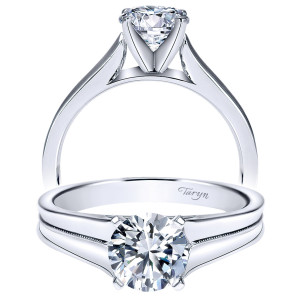 Taryn 14k White Gold Round Solitaire Engagement Ring TE9091W4JJJ