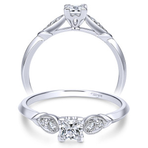 Taryn 14k White Gold Princess Cut Straight Engagement Ring TE911731S1W44JJ