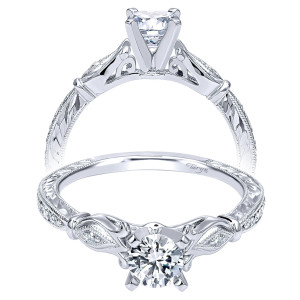 Taryn 14k White Gold Round Straight Engagement Ring TE911783R2W44JJ