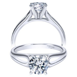 Taryn 14k White Gold Round Solitaire Engagement Ring TE9181W4JJJ