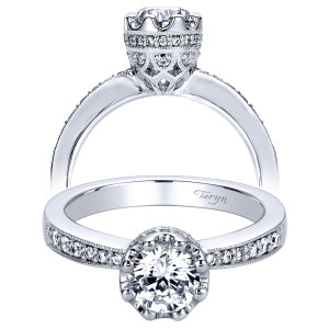 Taryn 14k White Gold Round Straight Engagement Ring TE9302W44JJ