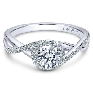 Gabriel - Courtney 14 Karat Round Twisted Engagement Ring ER9337W44JJ
