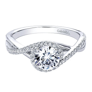 Gabriel - Courtney 14 Karat Round Twisted Engagement Ring ER9503W44JJ