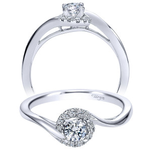 Taryn 14k White Gold Round Halo Engagement Ring TE97715W44JJ