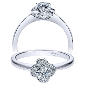 Taryn 14k White Gold Round Halo Engagement Ring TE97764W44JJ