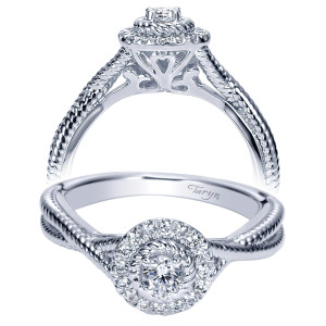 Taryn 14k White Gold Round Halo Engagement Ring TE98441W44JJ